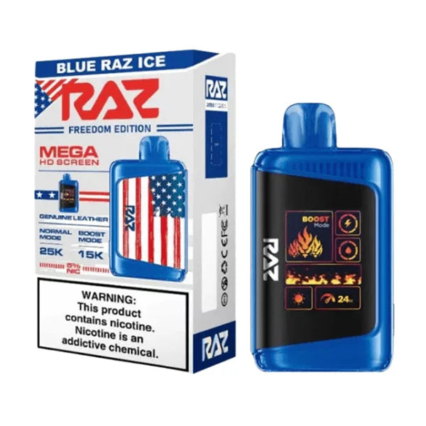 Blue Razz Ice (Freedom Edition) Raz LTX 25K - Vape.LLC