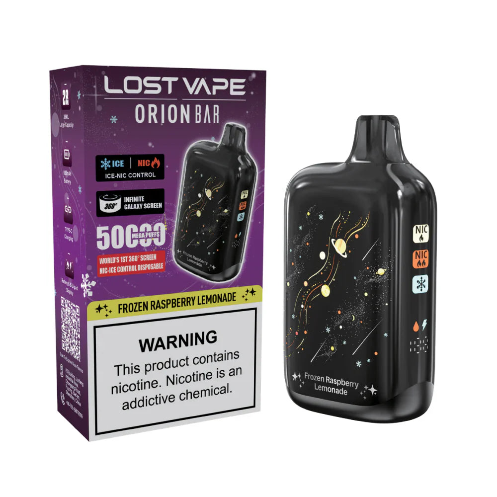 Frozen Raspberry Lemonade Lost Vape Orion Bar 50K Nic & Ice - Vape.LLC