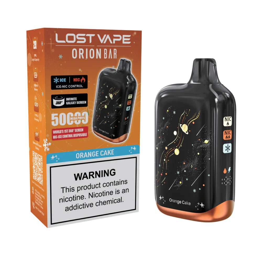 Orange Cake Lost Vape Orion Bar 50K Nic & Ice - Vape.LLC