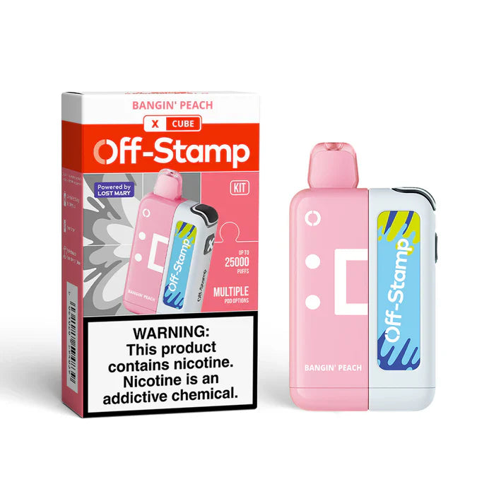 Bangin' Peach Off Stamp X Cube 25K Kit - Vape.LLC