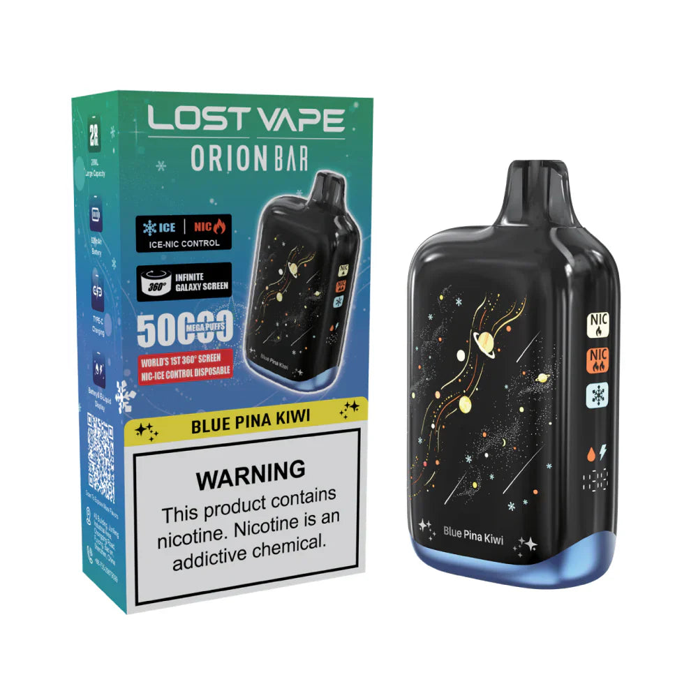 Blue Pina Kiwi Lost Vape Orion Bar 50K Nic & Ice - Vape.LLC