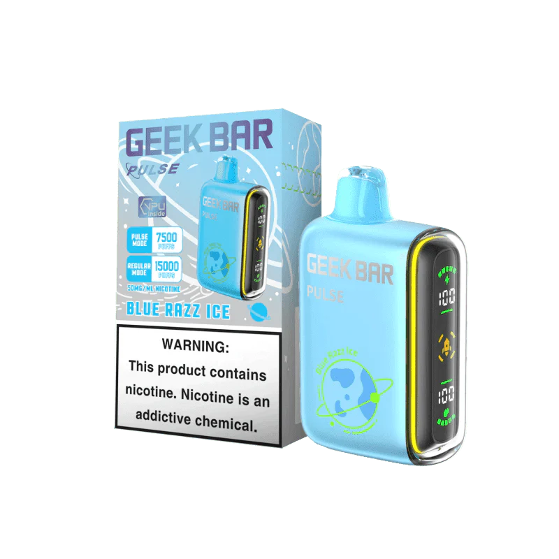 Blue Razz Ice Geek Bar Pulse 15000 - Vape.LLC