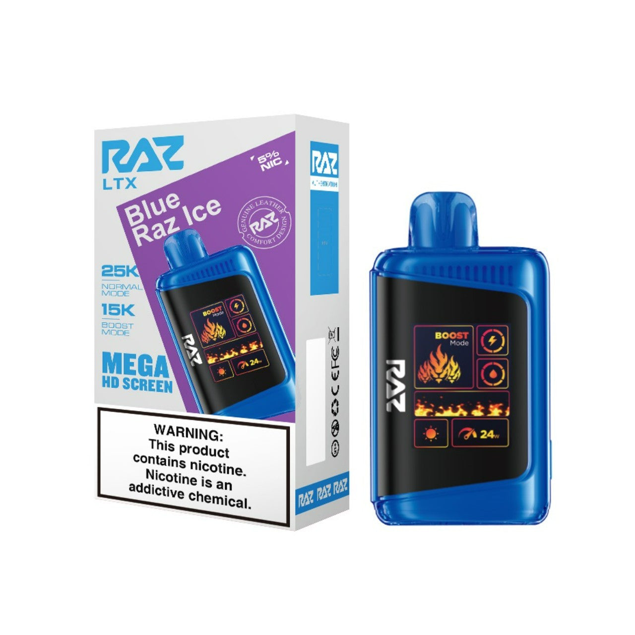 Blue Razz Ice Raz LTX 25K - Vape.LLC