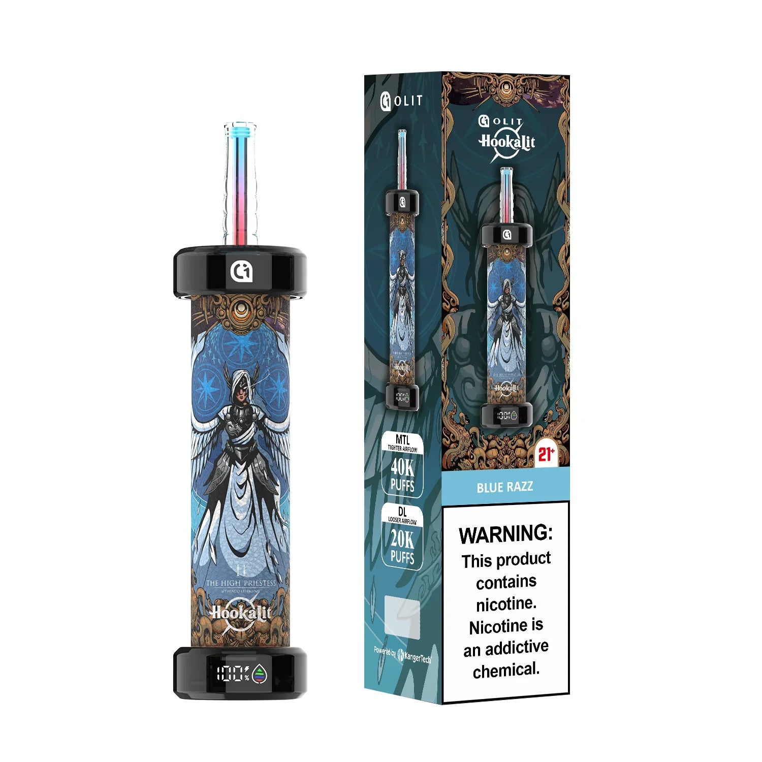 Blue Razz (The High Priestess) Olit Hookalit 40K - Vape.LLC