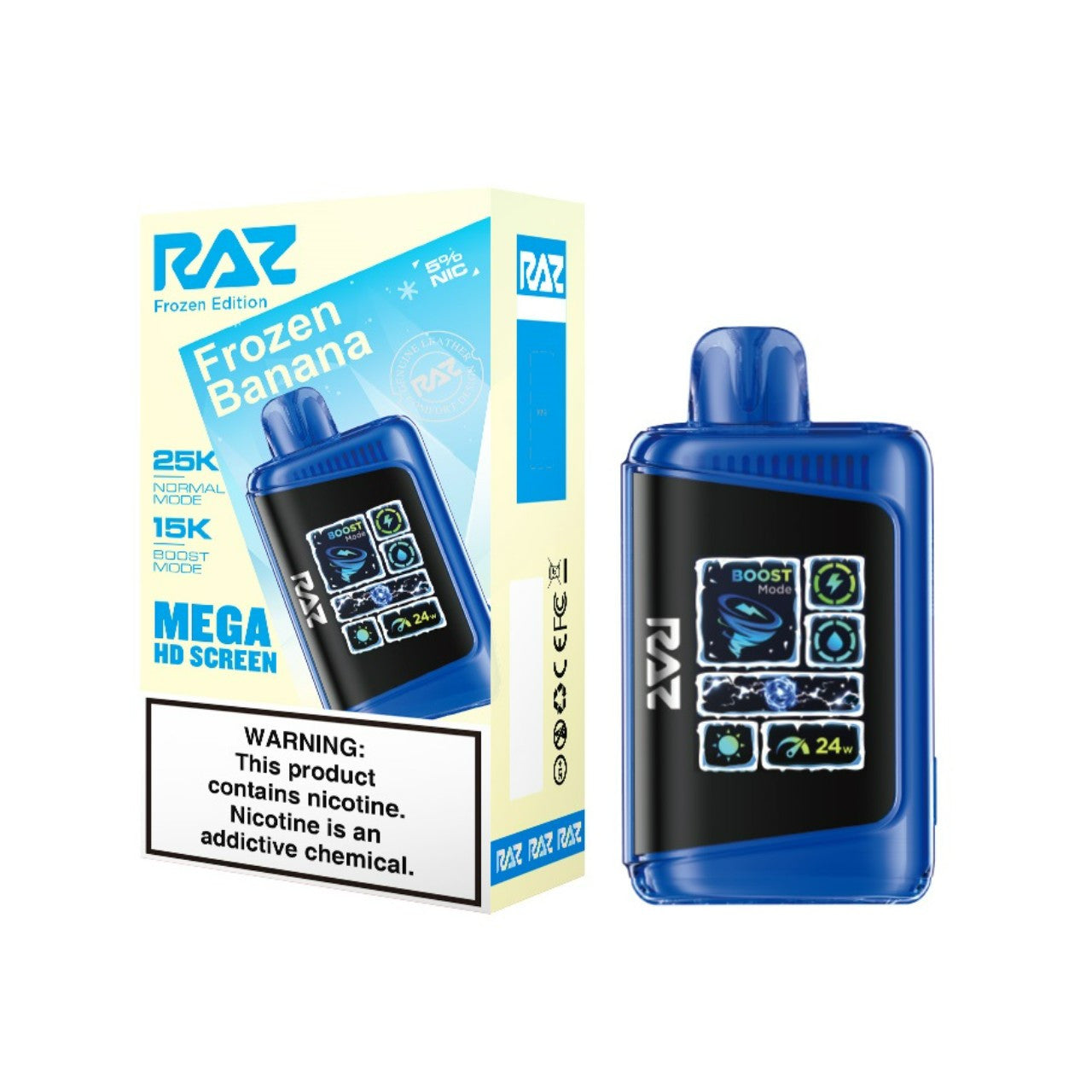 Frozen Banana (Frozen Edition) Raz LTX 25K - Vape.LLC