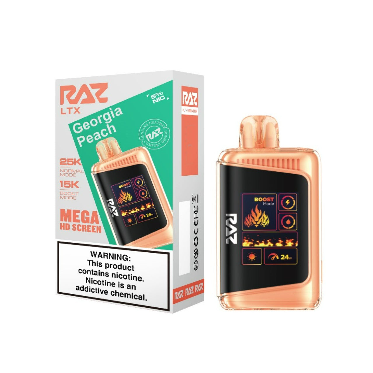 Georgia Peach Raz LTX 25K - Vape.LLC