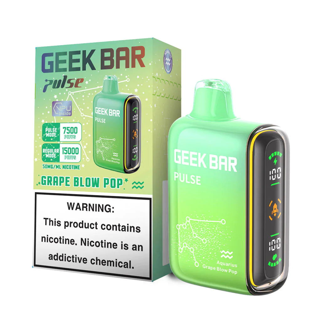 Grape Blow Pop Geek Bar Pulse 15000 - Vape.LLC
