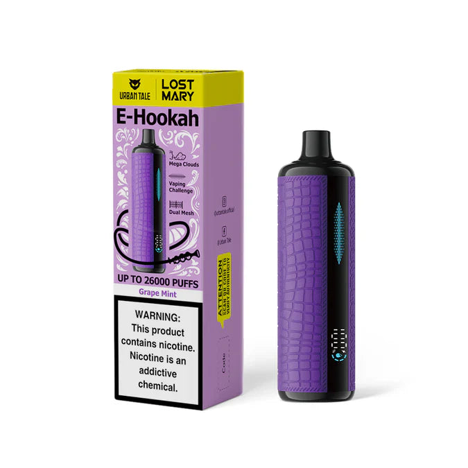 Grape Mint Urban Tale x Lost Mary E-Hookah 26000 - Vape.LLC