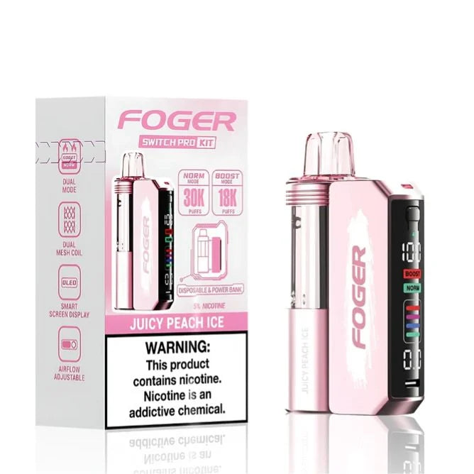 Juicy Peach Ice Foger Switch Pro 30K Kit - Vape.LLC