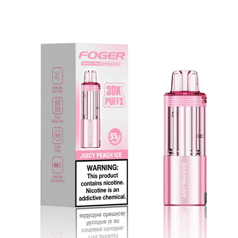 Juicy Peach Ice Foger Switch Pro 30K Pod - Vape.LLC