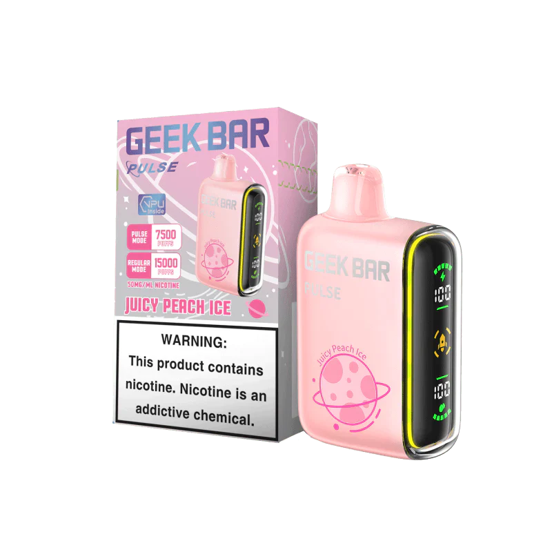 Juicy Peach Ice Geek Bar Pulse 15000 - Vape.LLC