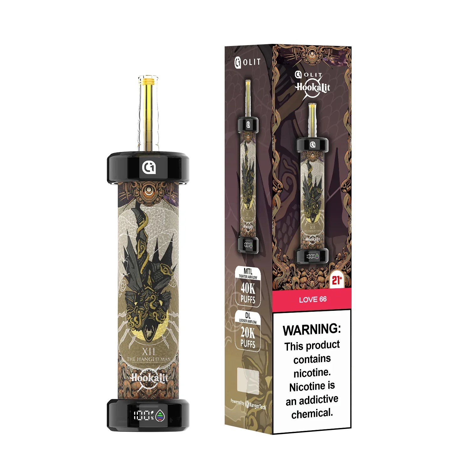 Love 66 (The Hanged Man) Olit Hookalit 40K - Vape.LLC