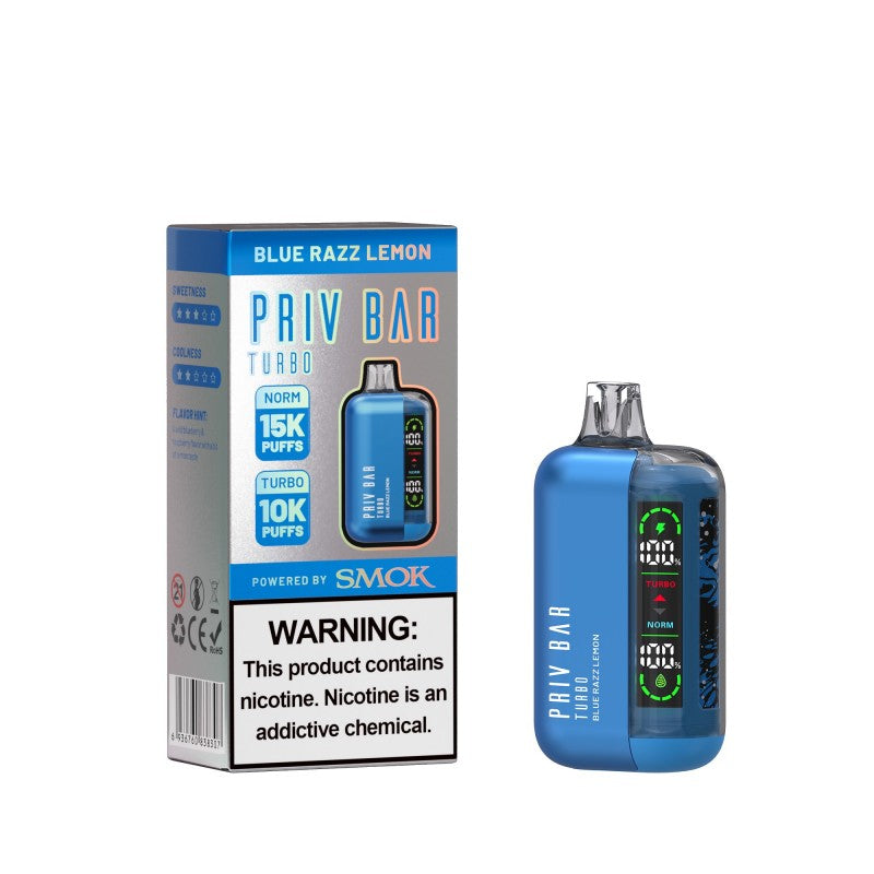Blue Razz Lemon Priv Bar Turbo 15000 - Vape.LLC