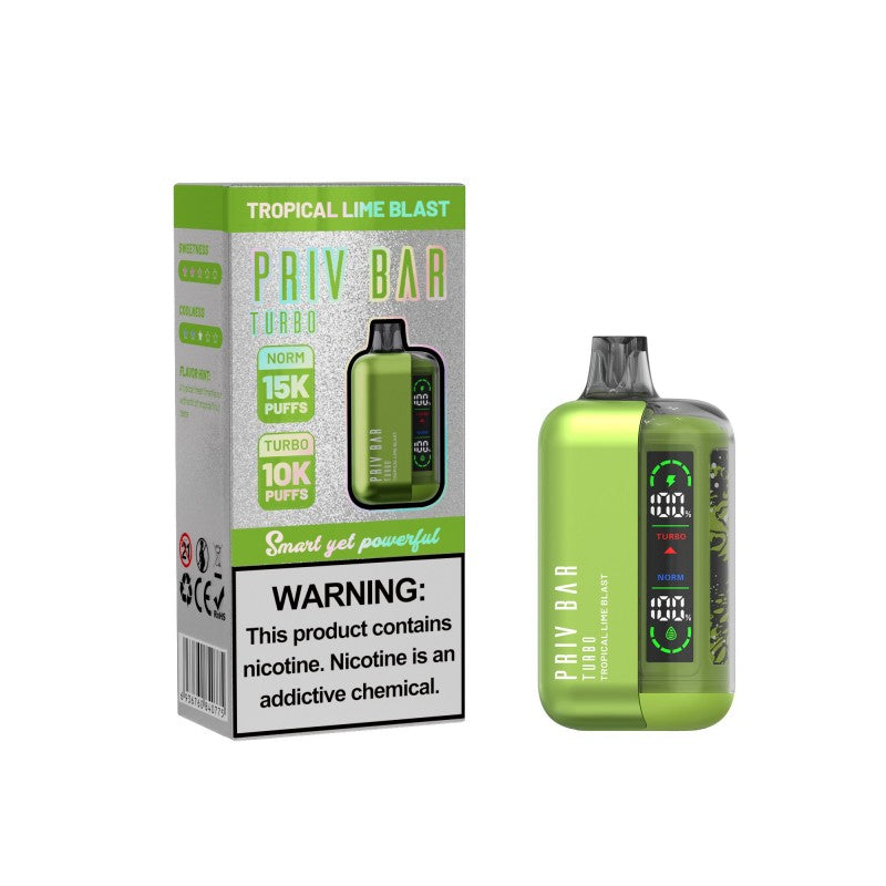 Tropical Lime Blast Priv Bar Turbo 15000 - Vape.LLC