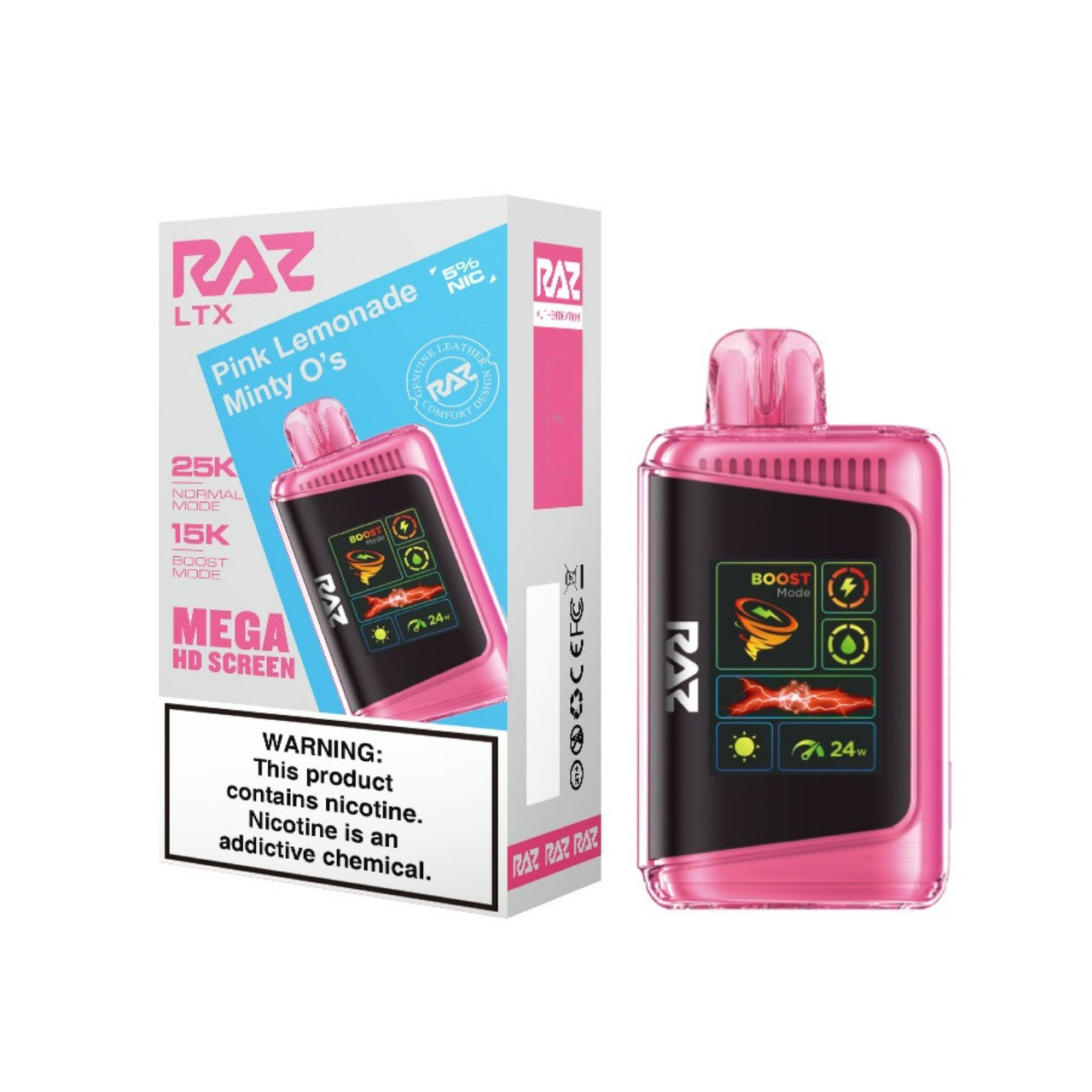 Pink Lemonade Minty O's Raz LTX 25K - Vape.LLC