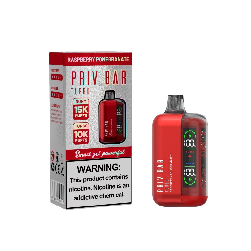Raspberry PomeGranate Priv Bar Turbo 15000 - Vape.LLC