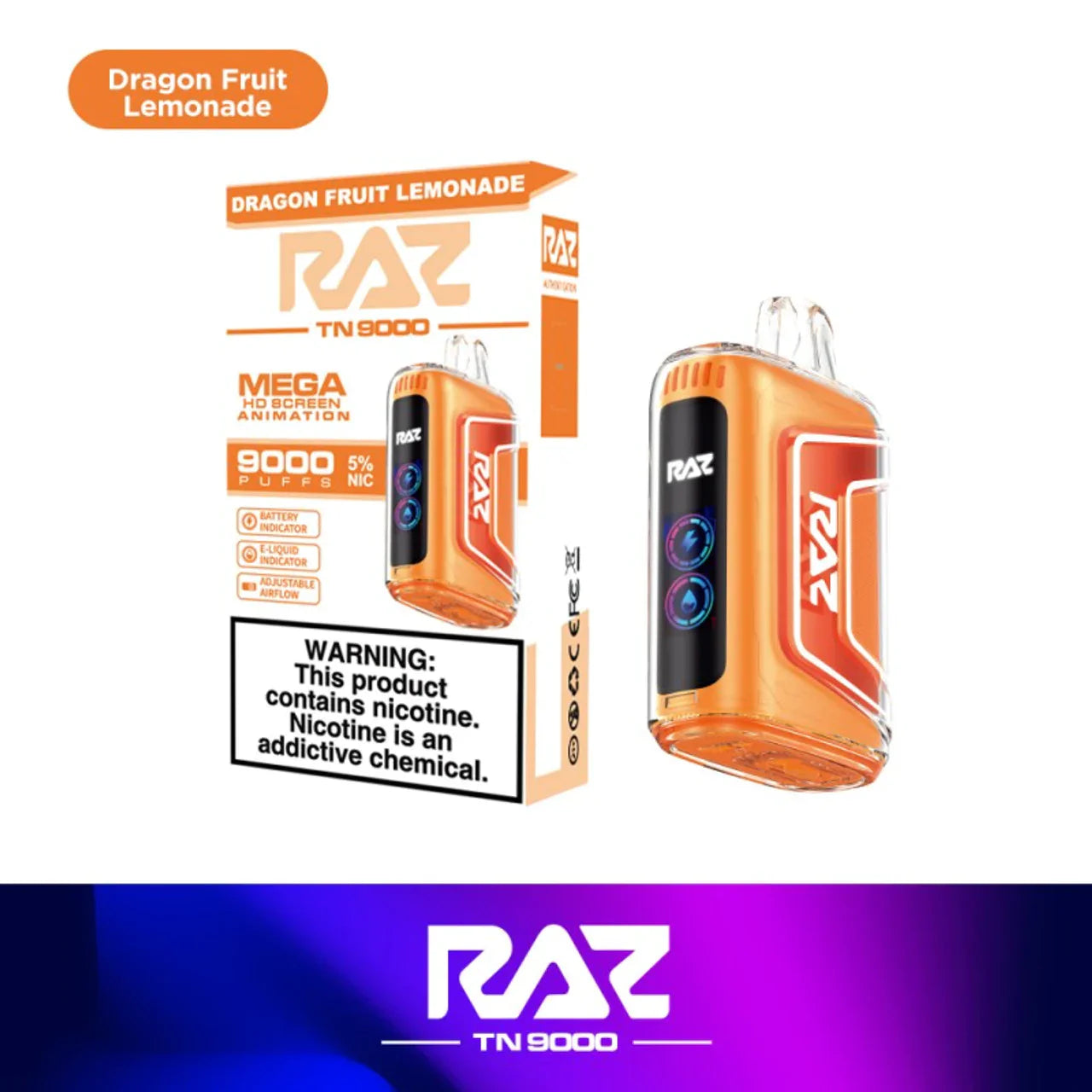 Dragon Fruit Lemonade Raz TN9000 - Vape.LLC