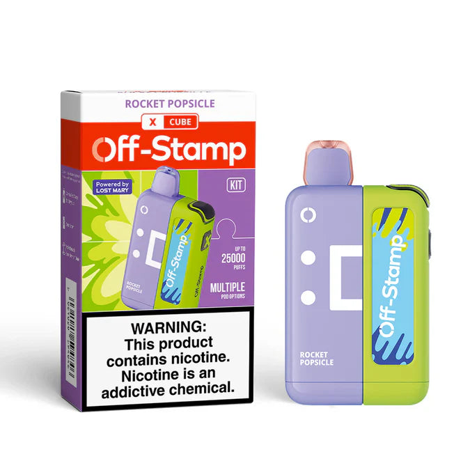 Rocket Popsicle Off Stamp X Cube 25K Kit - Vape.LLC