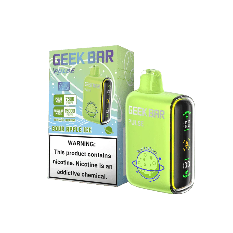 Sour Apple Ice Geek Bar Pulse 15000 - Vape.LLC