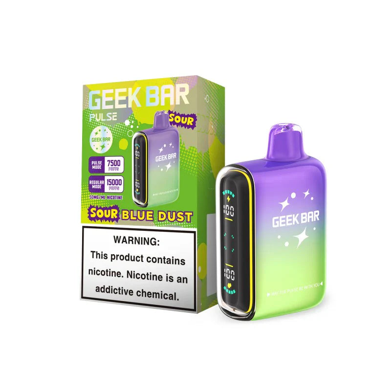 Sour Blue Dust Geek Bar Pulse 15000 - Vape.LLC