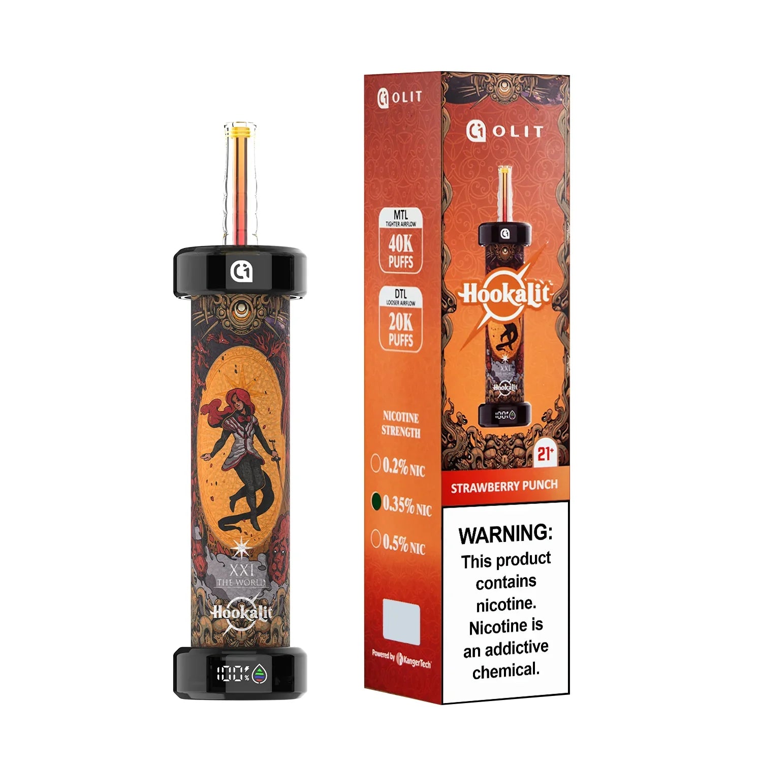 Strawberry Punch (The World) Olit Hookalit 40K - Vape.LLC
