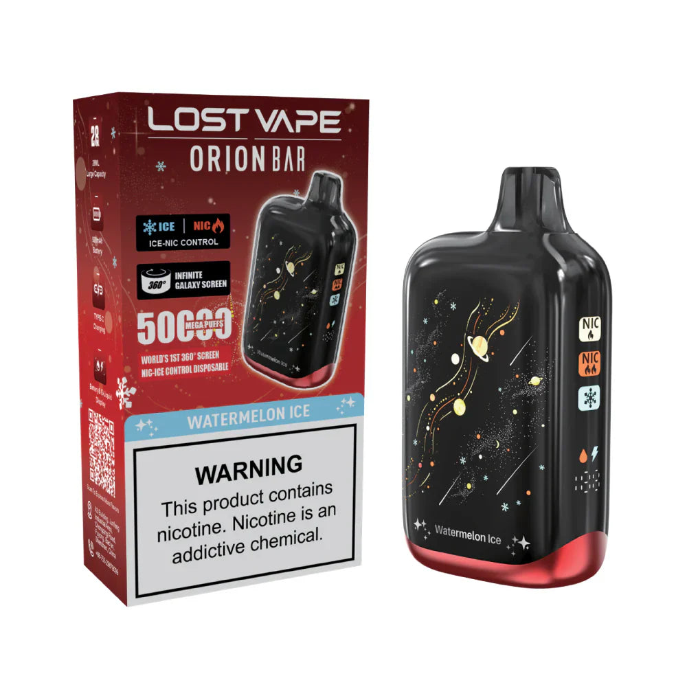 Watermelon Ice Lost Vape Orion Bar 50K Nic & Ice - Vape.LLC