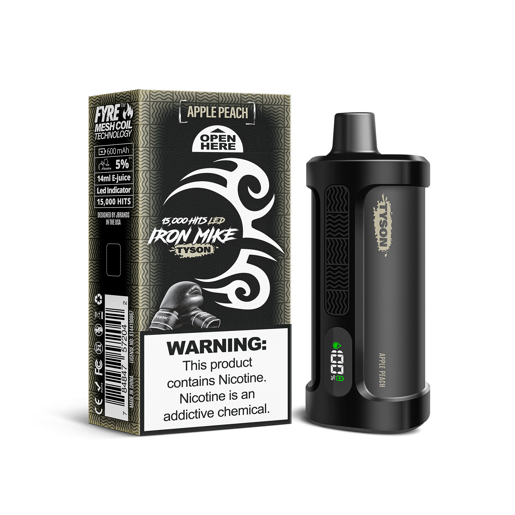 Apple Peach Tyson 2.0 Iron Mike - Vape.LLC