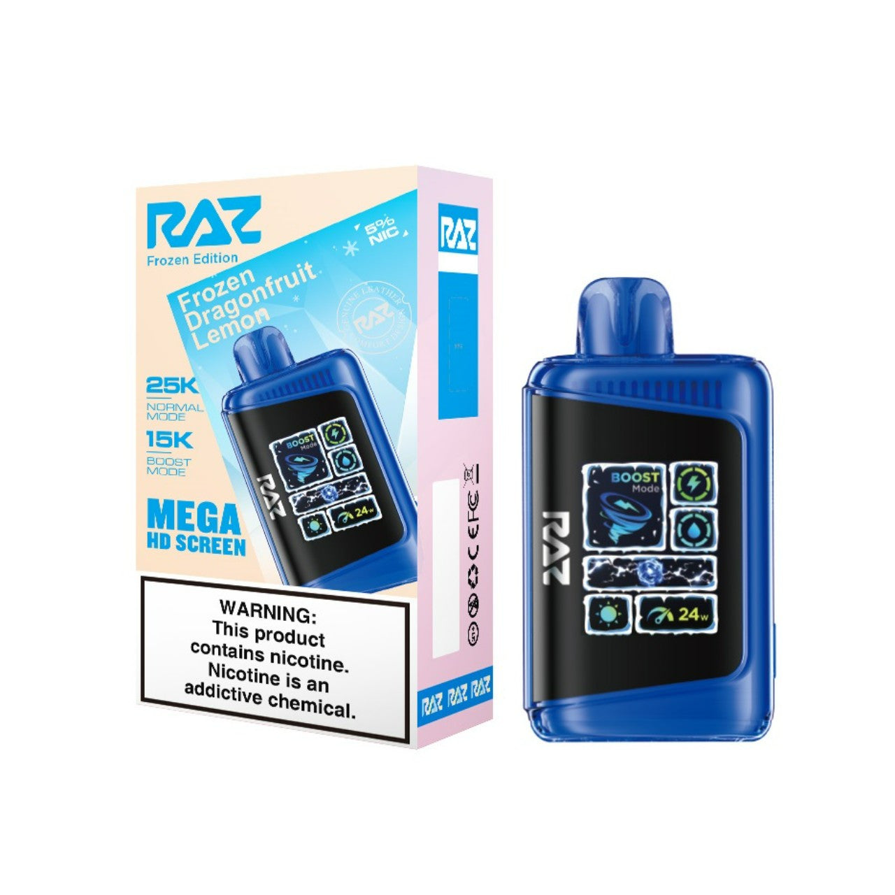 Frozen Dragonfruit Lemon (Frozen Edition) Raz LTX 25K - Vape.LLC