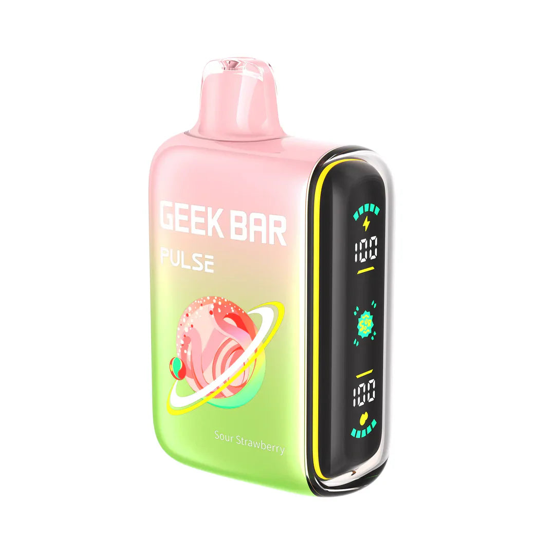 Sour Strawberry Geek Bar Pulse 15000 - Vape.LLC